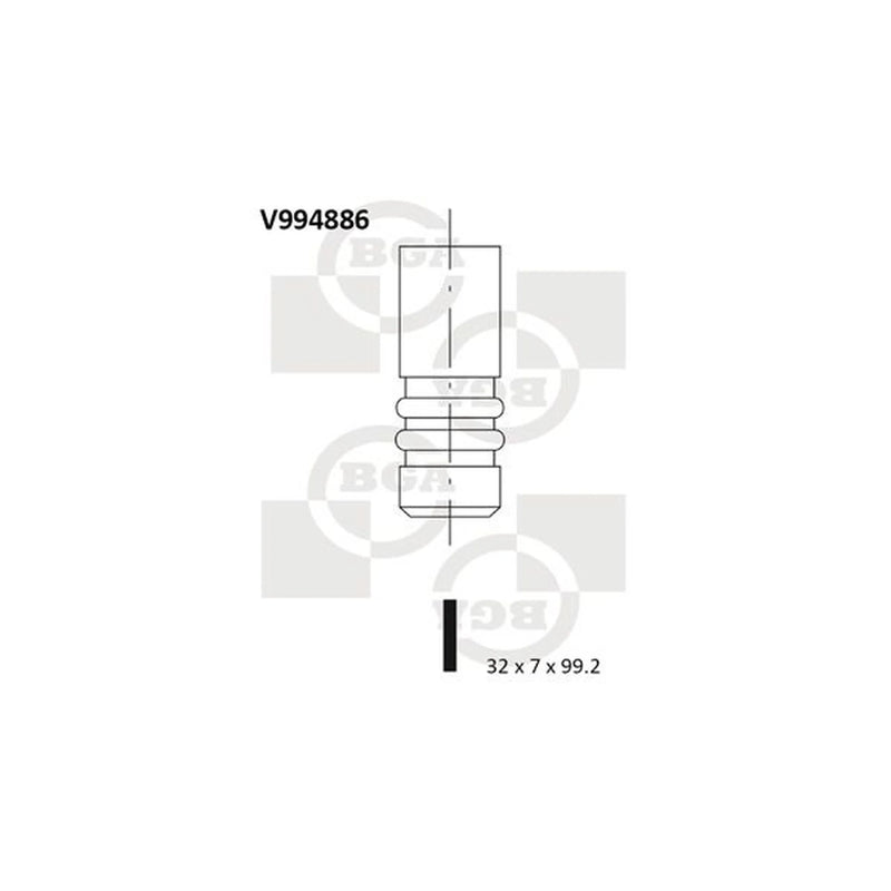 BGA Engine Intake Valve 32mm Head V994886