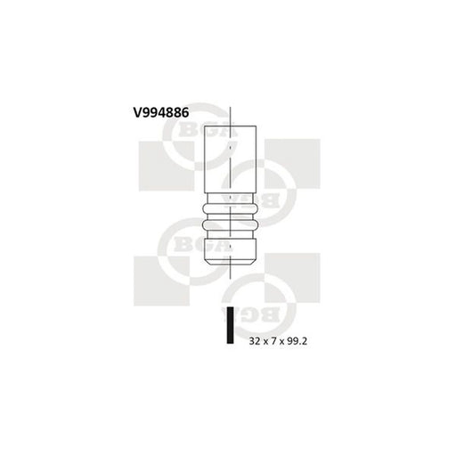 BGA Engine Intake Valve 32mm Head V994886