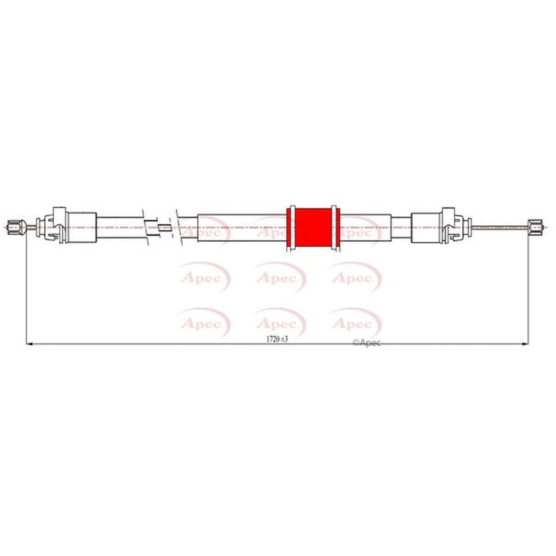 Apec Handbrake Cable Right Rear CAB1617