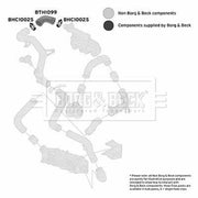 Borg & Beck Intercooler Turbo Charge Air Hose BTH1099