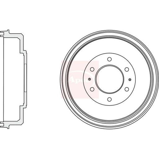 Apec Brake Drum Assembly Rear DRM9968
