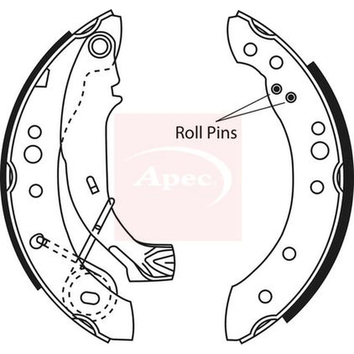 Apec Brake Shoe Set Axle Kit SHU638