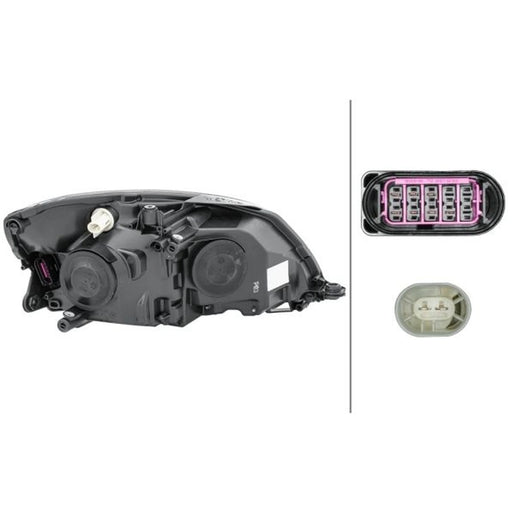 Hella Headlight Headlamp H7/H7 Left 1EL 010 417-371