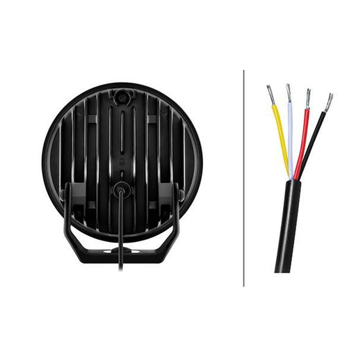 Hella Spotlight Vf Blade Aux. Chrome 7 Round W/A Po R 5 frontal sided 1FJ 357 1FJ 357 198-031