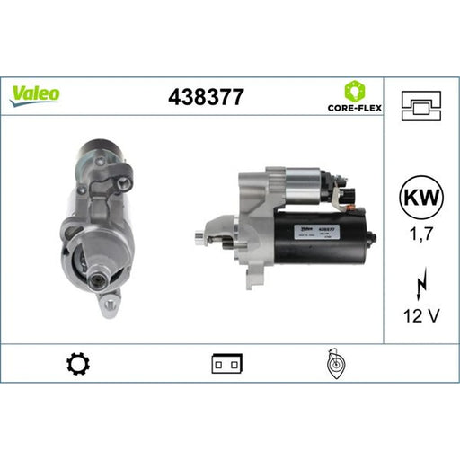 Valeo Starter Motor 12V 1.7kW 10 Teeth 438377