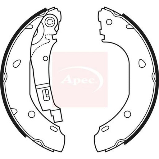 Apec Brake Shoe Set Axle Kit SHU661