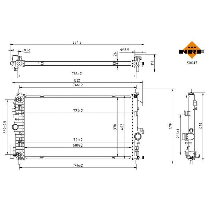 NRF Engine Radiator 50047