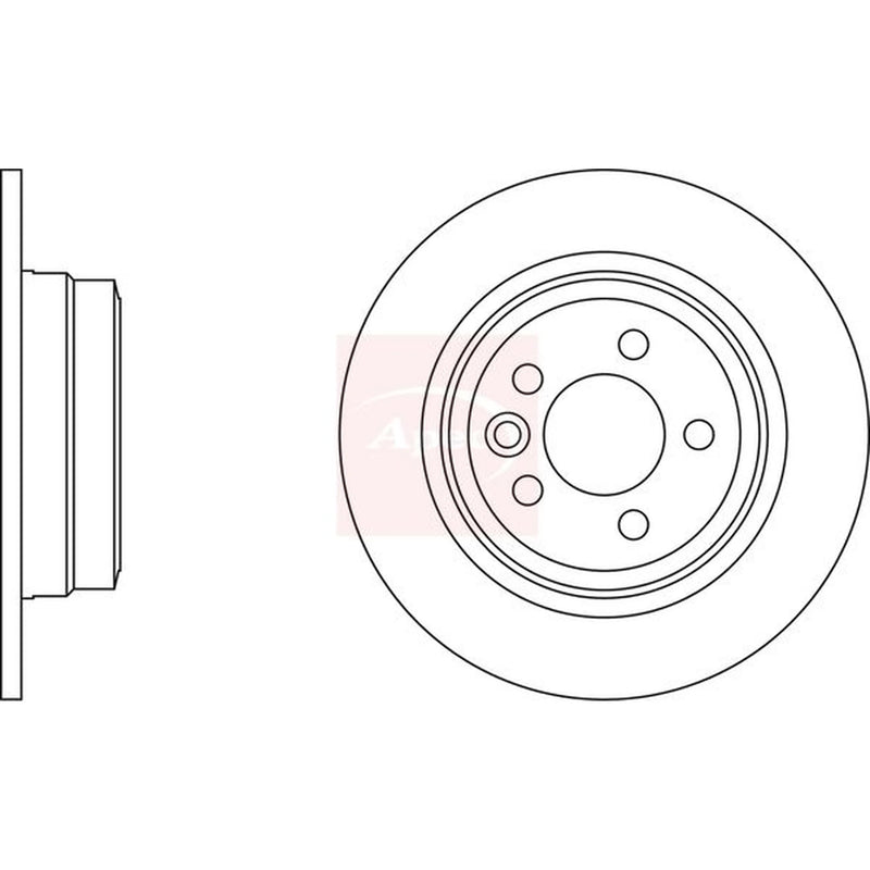 Apec 2 x Solid Rear Brake Discs DSK830-x2