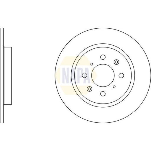 NAPA 2 x Solid Rear Brake Discs NBD5633-x2