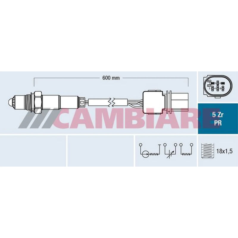 Cambiare O2 Lambda Oxygen Sensor before catalytic converter VE381800