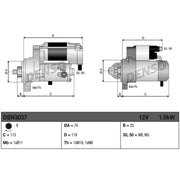Denso Starter Motor 12V 1kW 8 Teeth fits Citroën C1 2005-2014 1.0