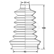 Borg & Beck Drive Shaft Bellow Kit transmission sided BCB6202