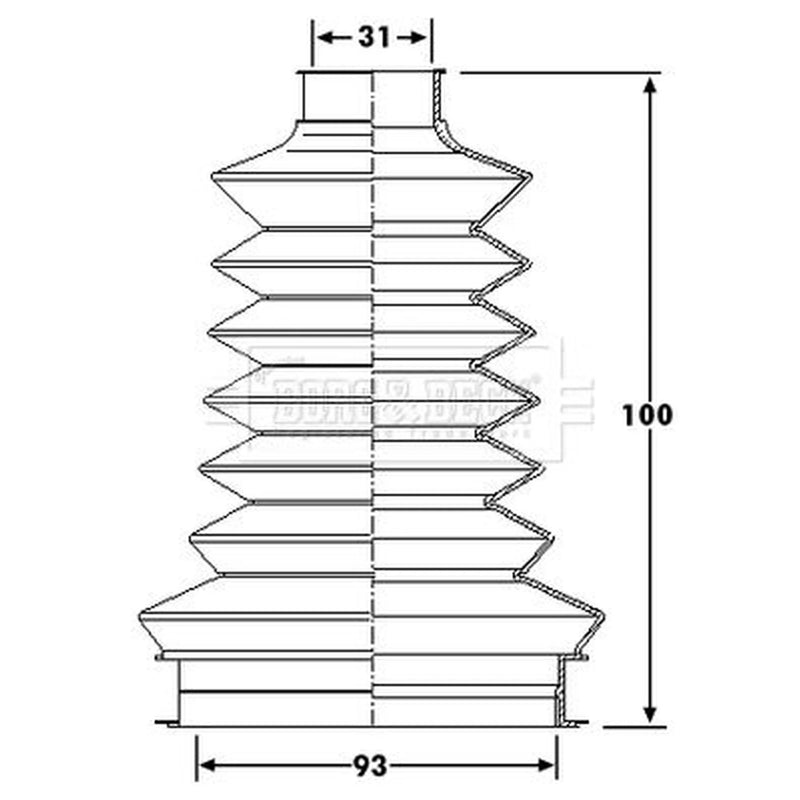 Borg & Beck Drive Shaft Bellow Kit transmission sided BCB6202