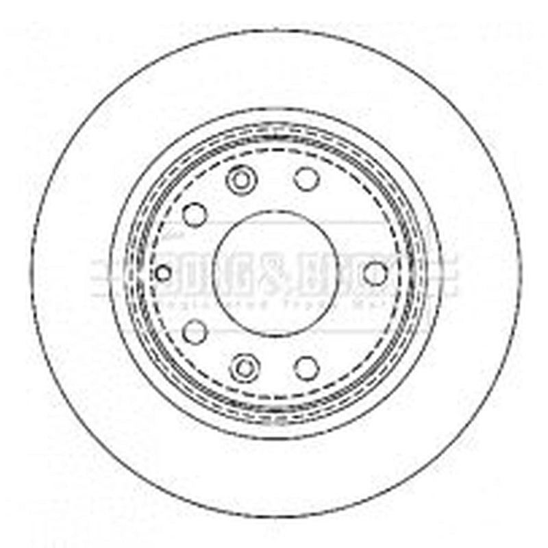 Borg & Beck 2 x Solid Rear Brake Discs BBD4335-x2