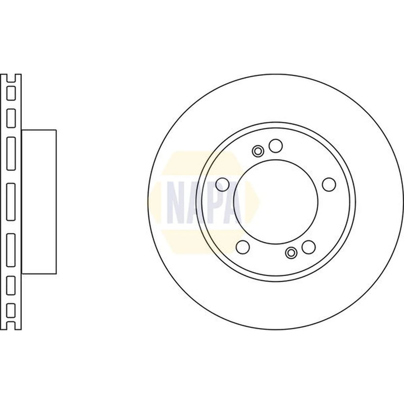 NAPA 2 x Vented Front Brake Discs NBD5796-x2