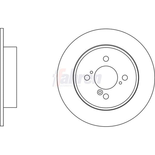 Fahren 2 x Solid Brake Discs fits Suzuki Swift III 2010-2017 1.2 1.3