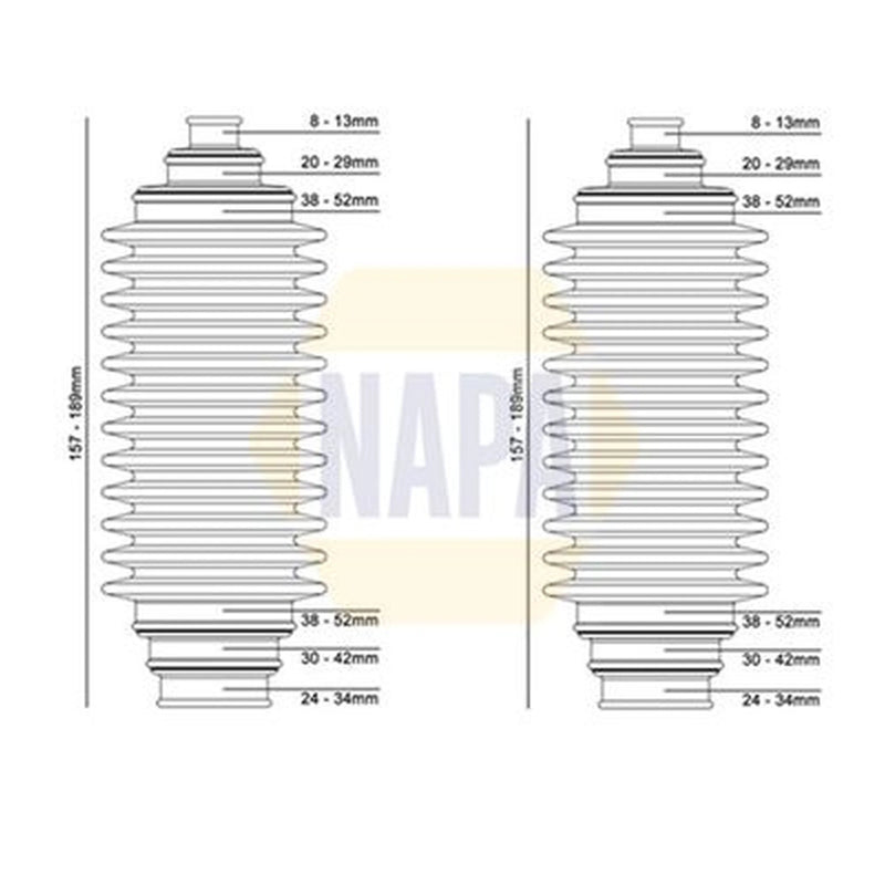 NAPA Steering Bellow Kit Front NCB3001