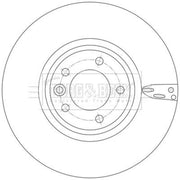 Borg & Beck 2 x Vented Front Brake Discs BBD6243S-x2
