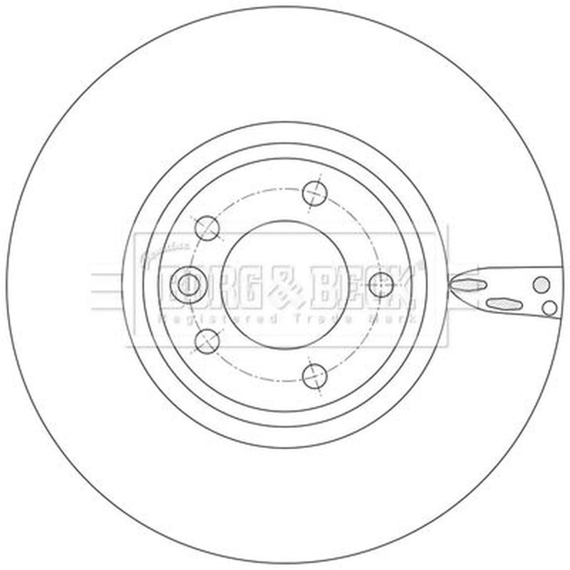 Borg & Beck 2 x Vented Front Brake Discs BBD6243S-x2