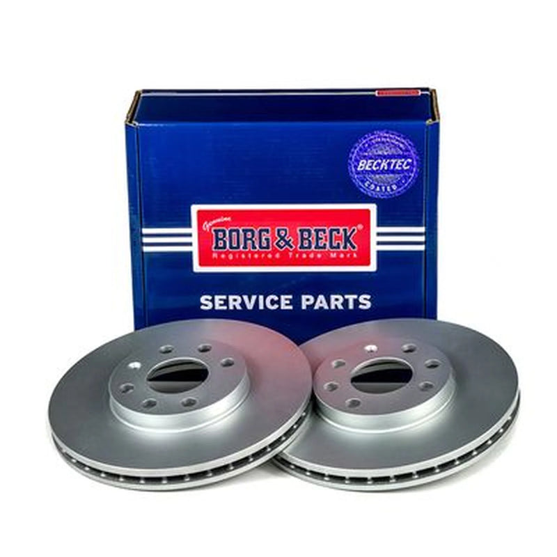 Borg & Beck 2 x Vented Front Brake Discs BBD4073-x2