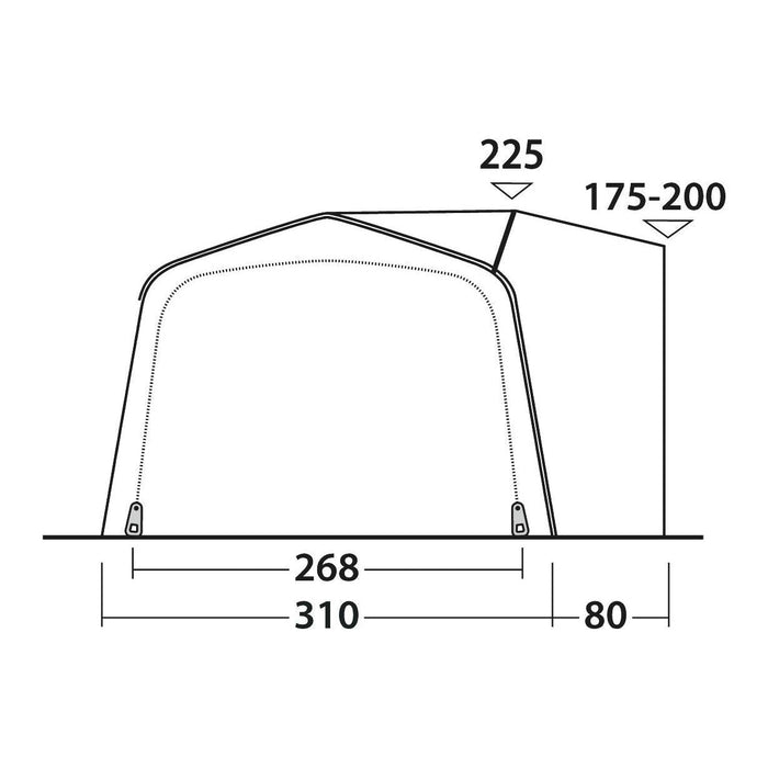 Outwell Jonesville 440SA Flex Drive-Away Awning Campervan 175 - 200 cm - Outwell - Van Life Living