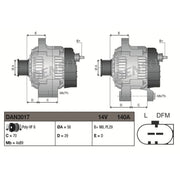 Denso Car Alternator 12V fits Audi A3 2004-2013 1.8 2.0