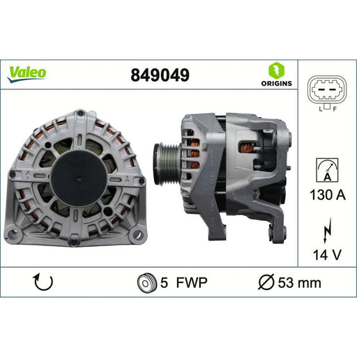 Valeo Car Alternator 12V 849049