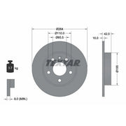 Textar 2 x Solid Rear Brake Discs 92092103-x2