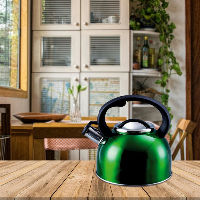 Liberty Green 2.5 Litre Whistling Kettle CW-T056-B1G - Liberty Leisure UK - Van Life Living