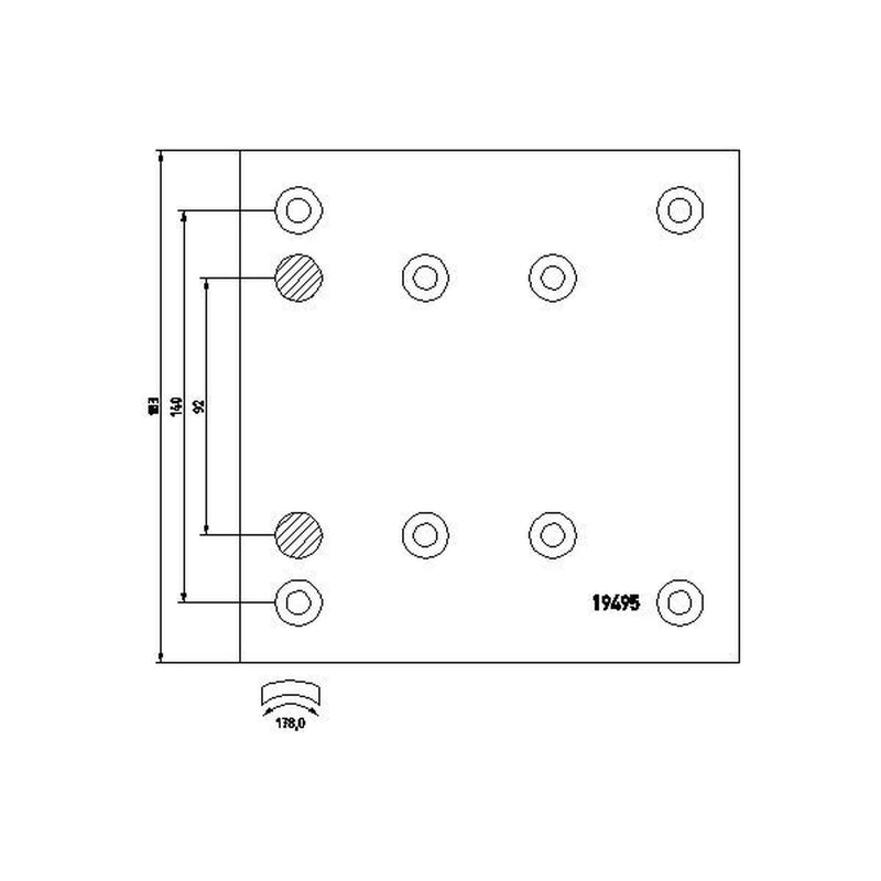 Textar Textar Cv Brake Lining Set 1949505
