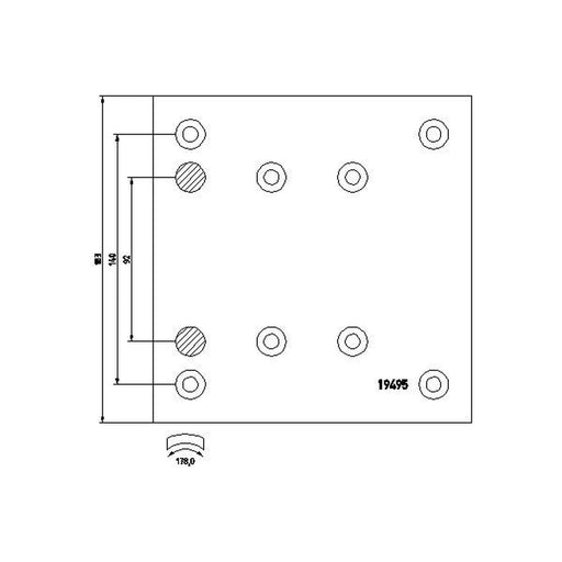 Textar Textar Cv Brake Lining Set 1949511