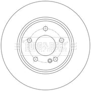 Borg & Beck 2 x Solid Rear Brake Discs BBD7019S-x2