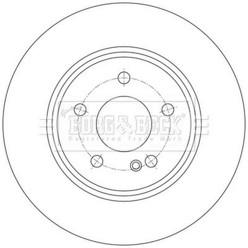 Borg & Beck 2 x Solid Rear Brake Discs BBD7019S-x2