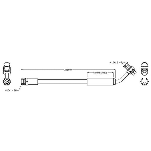 Juratek Brake Hydraulic Hose Line Right JBH1423