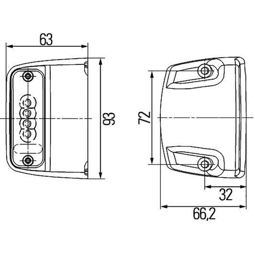 Hella Licence Plate Light / Lamp outer LED 2KA 010 278-421