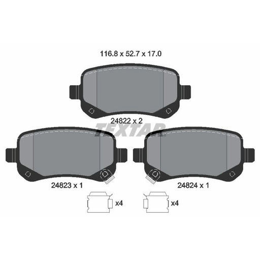 Textar Rear Brake Pad Set 2482201