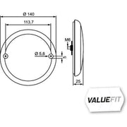 Hella Lamp ZR Md10-30V 2ZR Rear 2ZR 357 026-041 SP1050629 2ZR 357 026-041