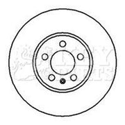 Key Parts 2 x Vented Front Brake Discs KBD4105-x2