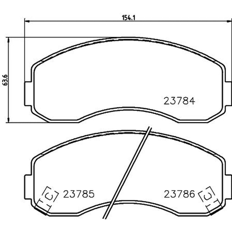 DON Front Brake Pad Set PCP2100