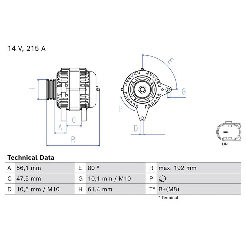 Bosch Car Alternator 12V 0 986 083 920