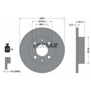 Textar 2 x Solid Brake Discs 92046300