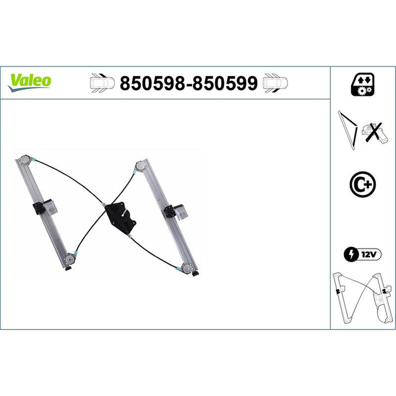 Valeo Electric Window Regulator Lifter Left Front 850598
