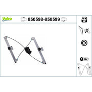 Valeo Electric Window Regulator Lifter Right Front 850599