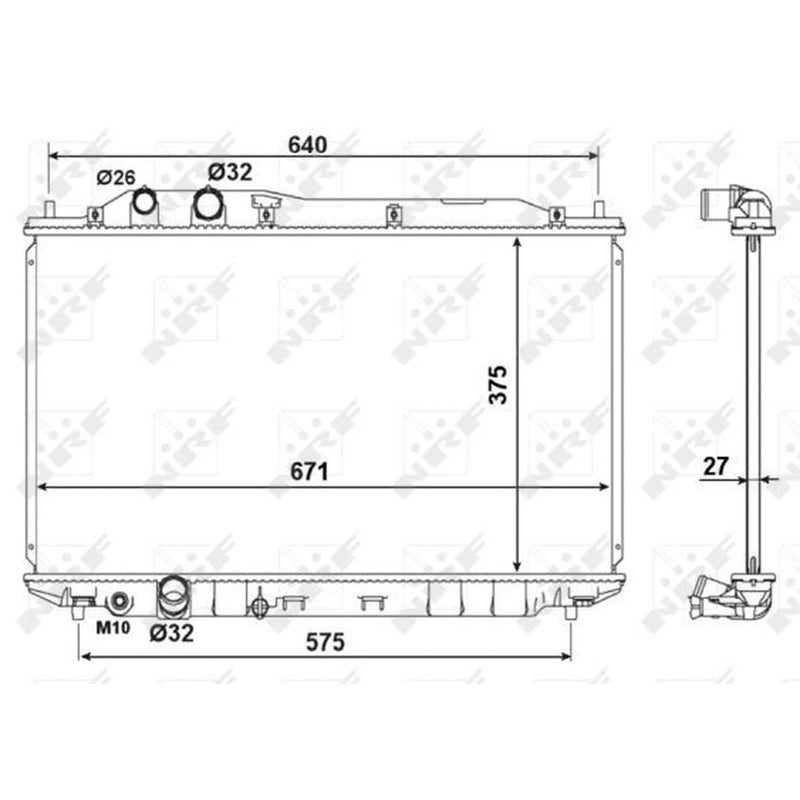 NRF Engine Radiator 53186