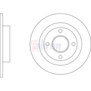 Fahren 2 x Solid Rear Brake Discs FBD6949