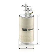 MANN-FILTER Fuel Filter Element WK 6004