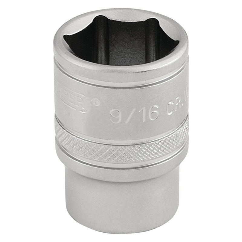 Draper 6 Point Imperial Socket, 3/8" Sq. Dr., 9/16" 16571 Draper  - Town Parts