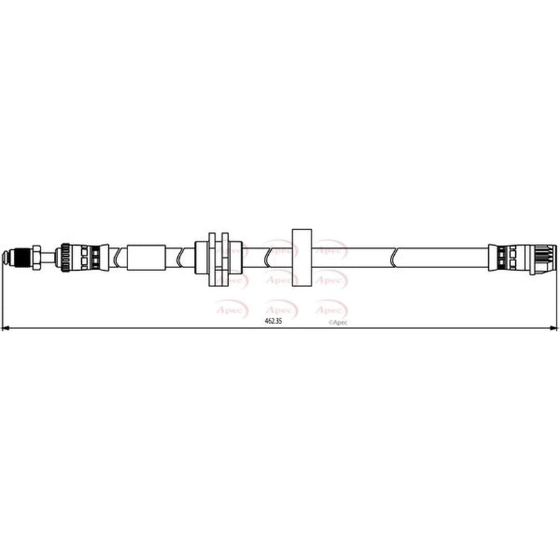 Apec Brake Hydraulic Hose Line Front HOS3858
