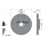 Textar 2 x Vented Front Brake Discs 92150705-x2