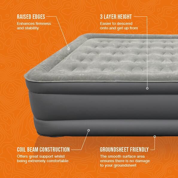 Vango Blissful Double Airbed Double Nocturne Grey - Vango - Van Life Living